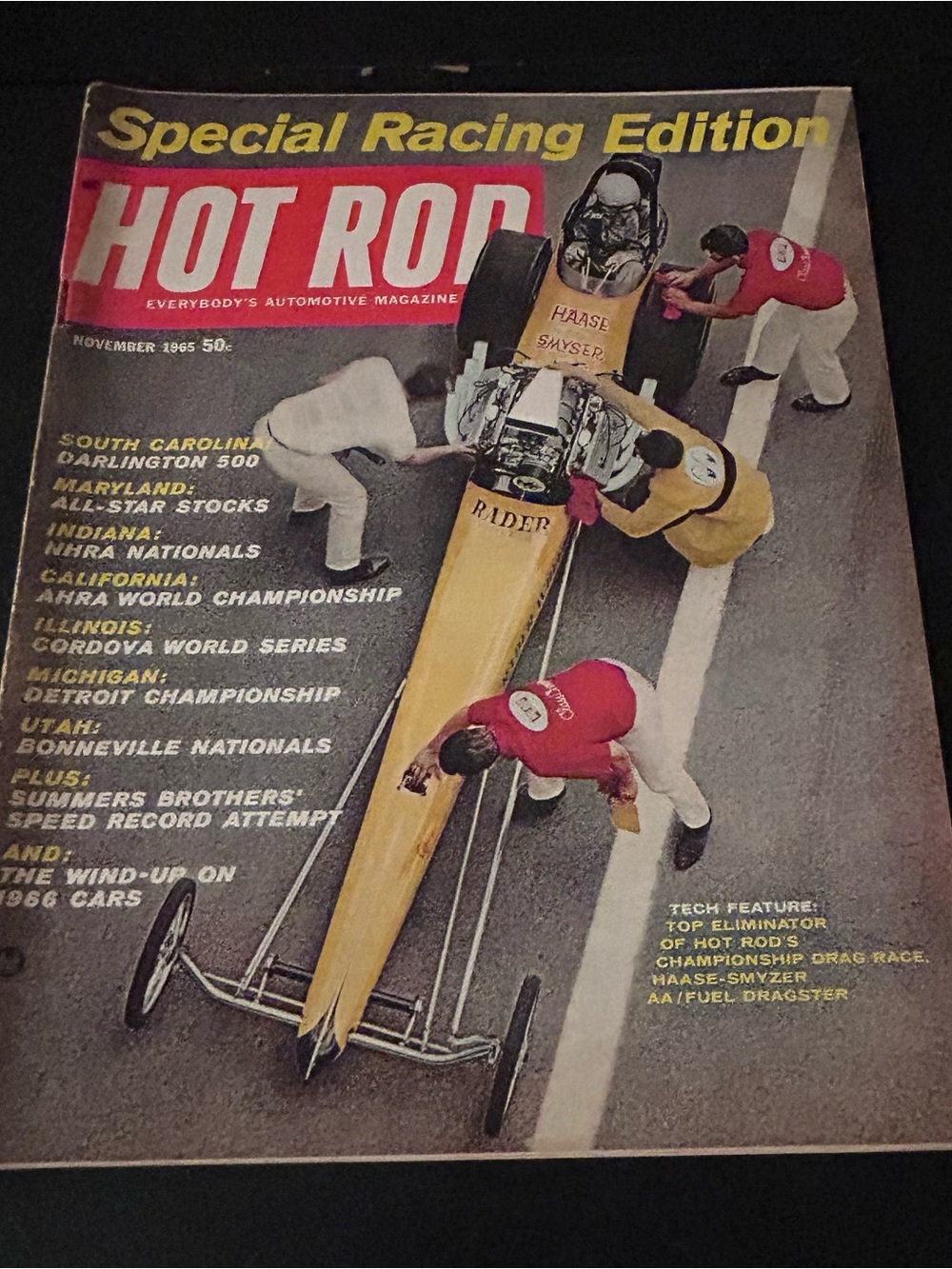 Hot Rod Magazine Nov 1965 Special Racing Edition Munsters Dragster